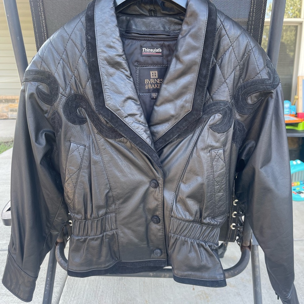 Byrnes & Baker Black Leather Jacket